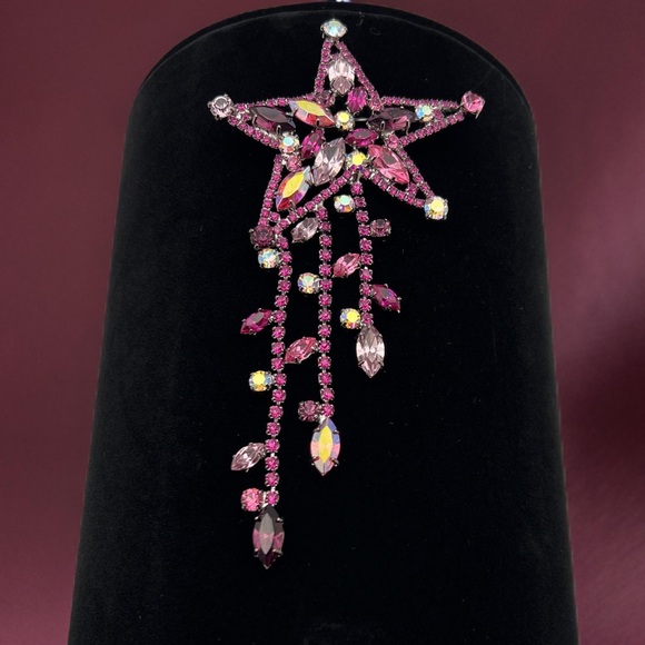 🔶NICKY BUTLER FASHION COLLECTION Multi Crystal Shooting Star Brooch Pin NEW NB - Picture 3 of 11